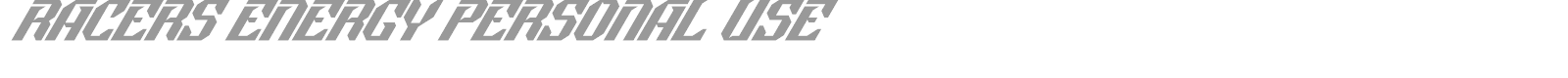Racers Energy font preview